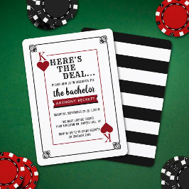 Modern Sällskapslek Casino Night Sjungkar Pojk Avs Inbjudningar