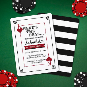 Modern Sällskapslek Casino Night Sjungkar Pojk Avs Inbjudningar