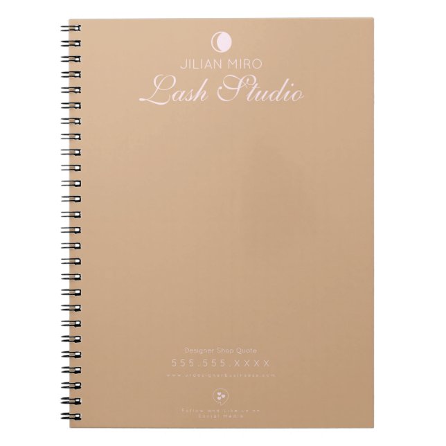 Modern Salon Beauty Eyelash Studio bärbar dator Anteckningsbok (Framsidan)