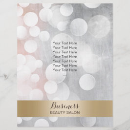 Modern salon-broschyrer mellan Silver och Guld Reklamblad