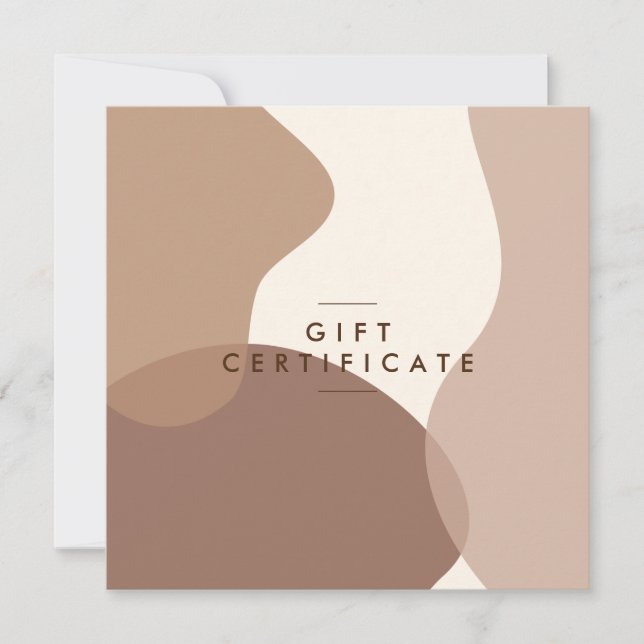 Modern Salon Gift-certifikat, platta kort (Framsida)