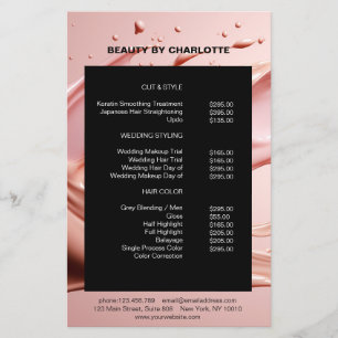 Modern, salon, makeup, skönhetsbild flygblad