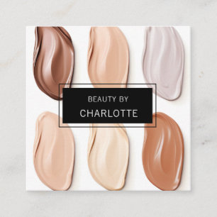 Modern, salon, makeup, skönhetsbild fyrkantigt visitkort