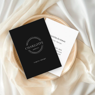 Modern, salon, minimal, logotyp visitkort