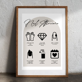 Modern Salon Nagel-eftervård Poster