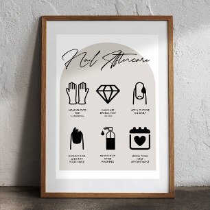 Modern Salon Nagel-eftervård Poster