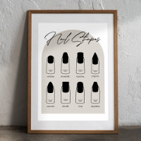 Modern Salon Nagel Shape Poster