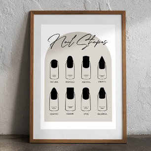 Modern Salon Nagel Shape Poster