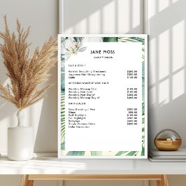 Modern, salon, Pris lista över vattenfärgade tropi Poster