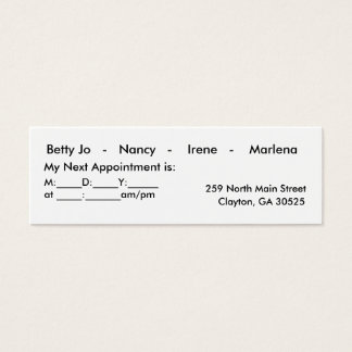 Modern salong litet visitkort