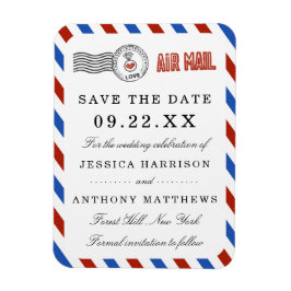 Modern samling av flygpost Bröllop Magnet