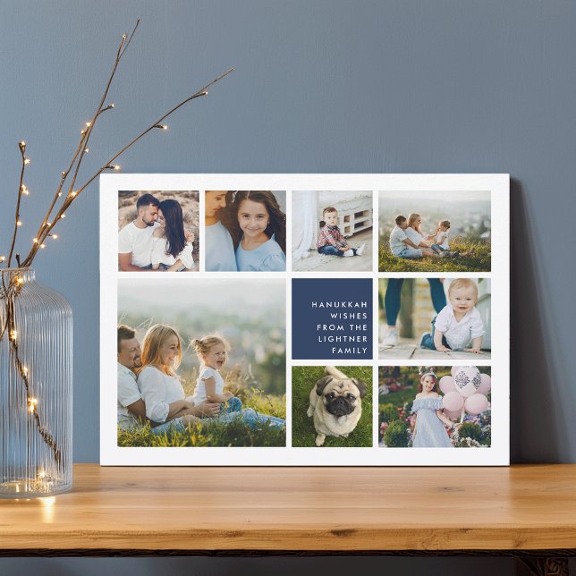 Modern samling | Hanukkah-fotokort Julkort (Skapare uppladdad)