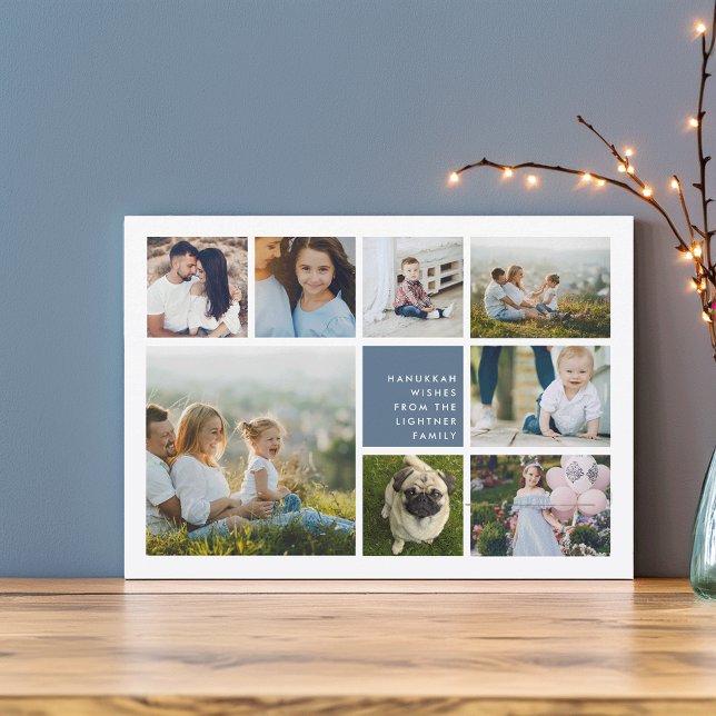 Modern samling | Hanukkah-fotokort Julkort (Skapare uppladdad)