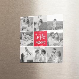 Modern samling par foto och till Måne-citatet Magnet