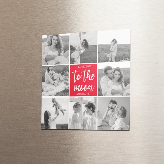 Modern samling par foto och till Måne-citatet Magnet (Skapare uppladdad)