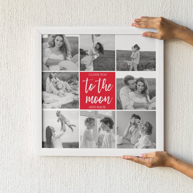Modern samling par foto och till Måne-citatet Poster (Skapare uppladdad)