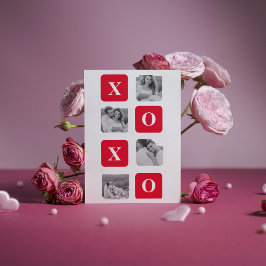 Modern samling par Photo & Red XOXO Julkort