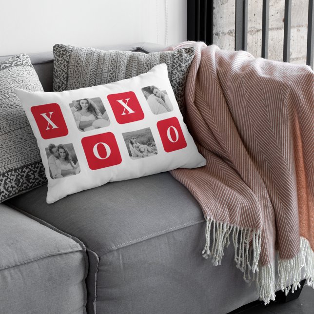 Modern samling par Photo & Red XOXO Lumbarkudde (Skapare uppladdad)