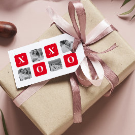 Modern samling par Photo & Red XOXO Presentetikett