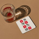 Modern samling par Photo & Red XOXO Underlägg Papper Kvadrat<br><div class="desc">Modern samling par Photo & Red XOXO</div>