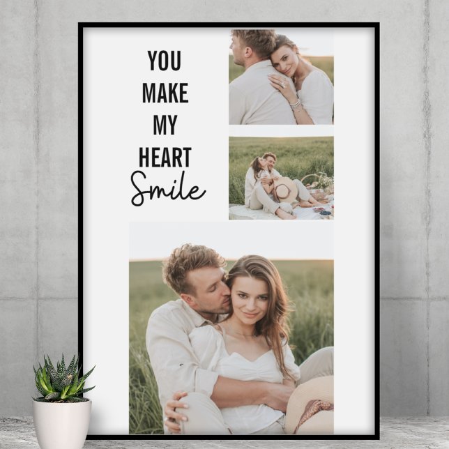 Modern samling par Photo & Romantic QuoteCollag Poster (Skapare uppladdad)