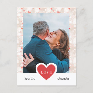 Modern samling par Photo & Valentines day Helg Vykort