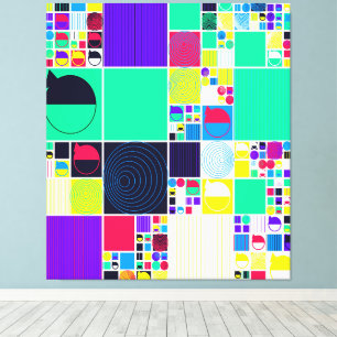 Modern samtida Bauhaus geometriskt mönster Canvastryck