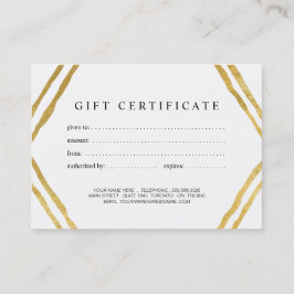 Modern samtida guld- presentkort rabattkort