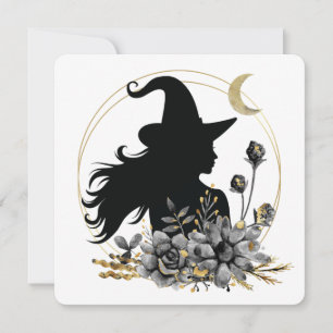 Modern samtida Halloween häxa Inbjudningar