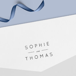 Modern Sans Serif och Serif Couple Namn Bröllop Självfärgande Stämpel