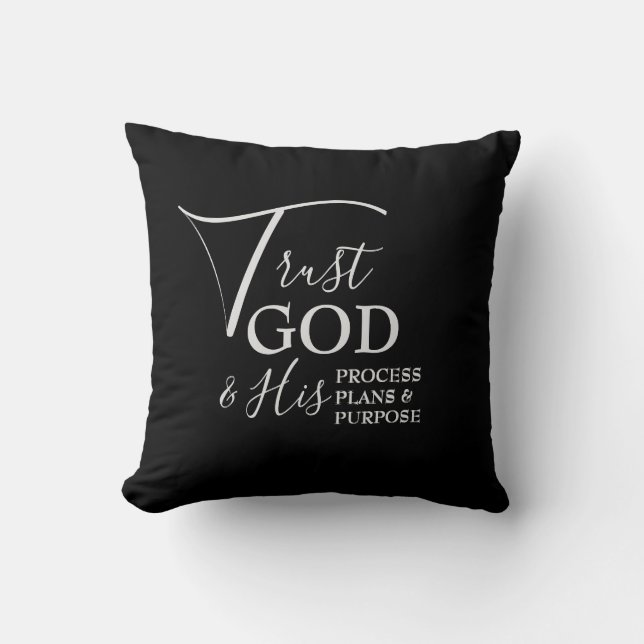 Modern | SANT GOD PROCESSAA PLANS SYFTE | Svart Kudde (Framsida)