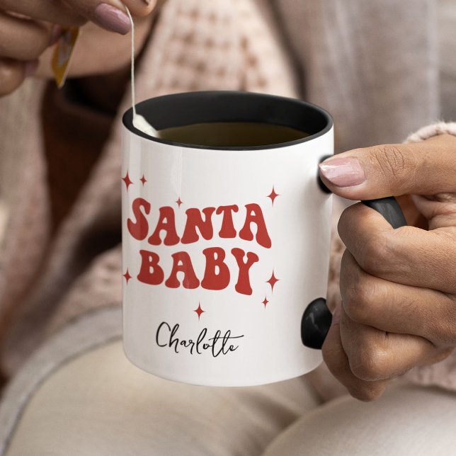 Modern SANTA BABY julpresent Mugg (Skapare uppladdad)