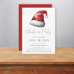 Modern Santa christmas party Inbjudningar<br><div class="desc">Lägg till några festligheter i december med denna vackra jultomte-inbjudan, hatten är i vattenfärg för ge en unik känsla, med text som säger christmas party, allt på en skarp vit bakgrund. Om du har problem med den här designen kontaktar du mig genom min butiksbudbärare och jag kommer att vara lycklig...</div>