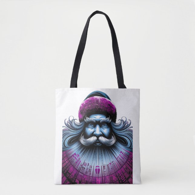 Modern Santa Shoulder Tote Bag Tygkasse (Framsida)