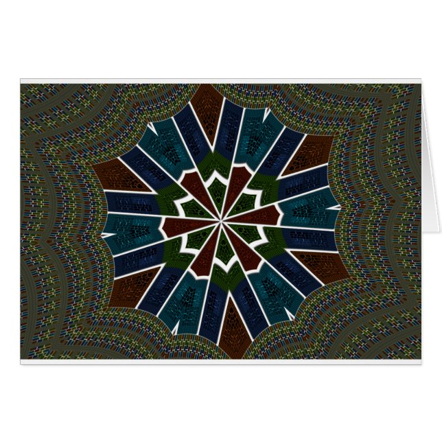 Modern Sari Hälsningskort (Framsidan Horizontal)