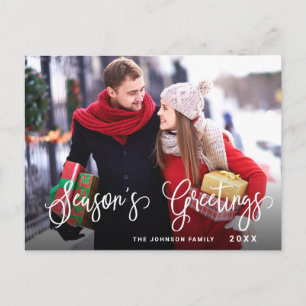 Modern säsong Hälsning PHOTO-julkort Vykort