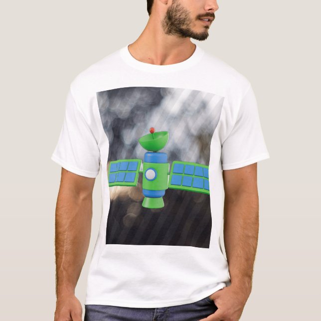 Modern satellitillustrationsdesign. t shirt (Framsida)