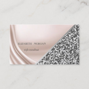 Modern Satin, Glitter, Geometrisk, Abstrakt Visitkort