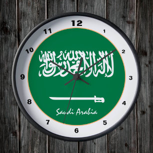 Modern saudiarabisk Flagga, Saudiarabiens hem/desi Rund Klocka