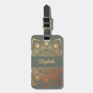 Modern Savage Grönt Peach Mandala Bagagebricka