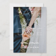 Modern Save Date Card Anpassningsbar-foto bröllop