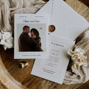 Modern Save The Date-inbjudan med foto Inbjudningar