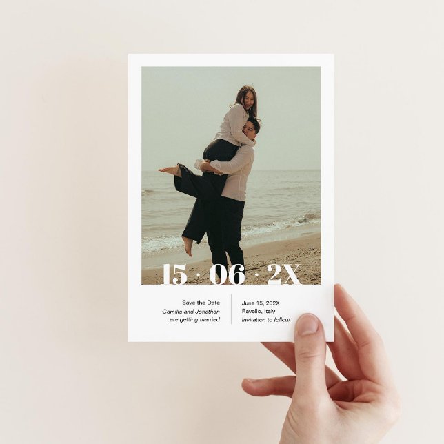 Modern Save The Date-inbjudan med foto Inbjudningar (Skapare uppladdad)