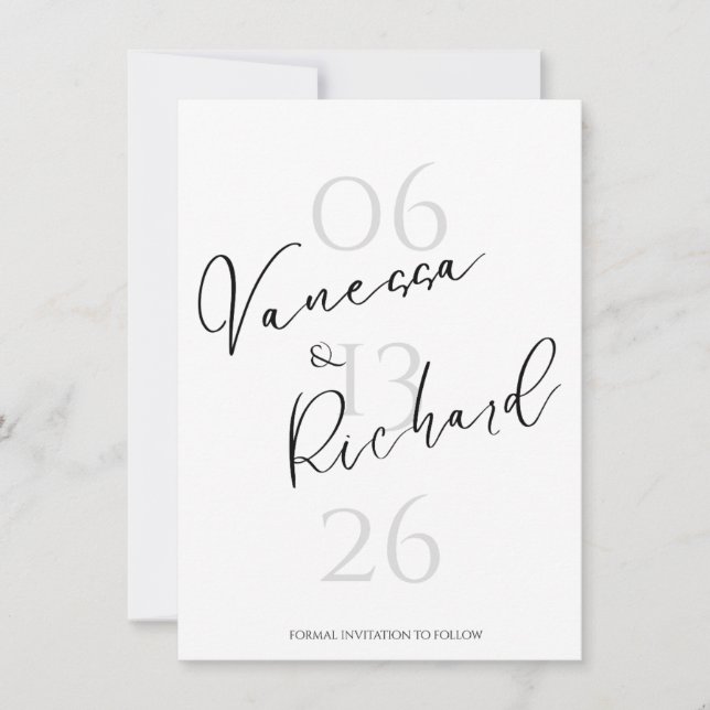 Modern Save the Date Invitation (Framsida)