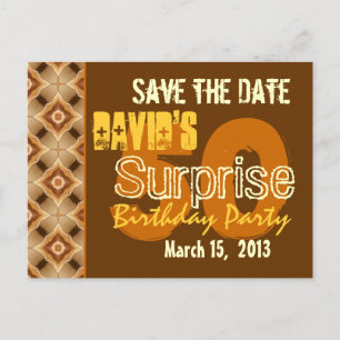 Modern Save the Date Surprise 50 Party W1947 Meddelande Vykort