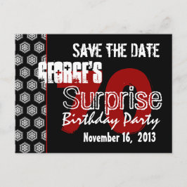 Modern Save the Date Surprise 70 Party W1943 Meddelande Vykort