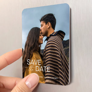 Modern Save the Dates Bröllopsinbjudan Mall Magnet