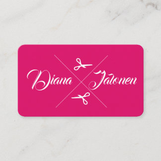 Modern sax Hair Stylist Bakon Rosa Visitkort