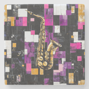Modern saxofonmönster stenunderlägg
