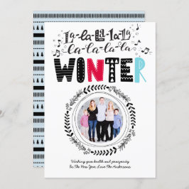 Modern Scandinavian Doodle PHOTO Folk Art Roligt Inbjudningar